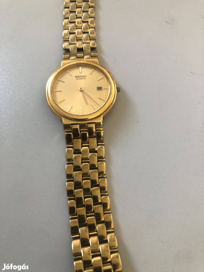 Seiko Quarz extra slim gold plated karóra eladó