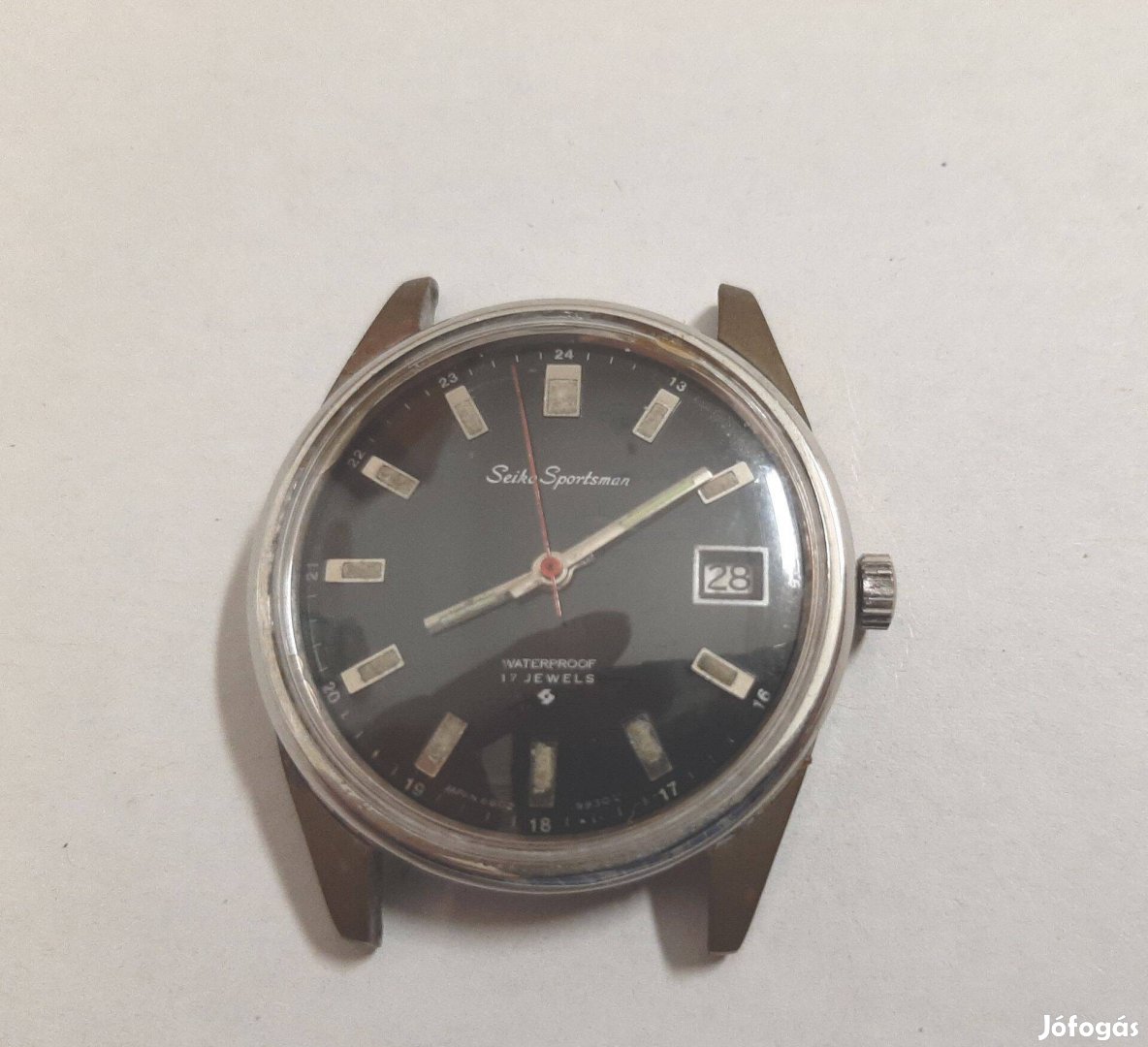 Seiko Sportsman fekete számlapos férfi karóra (6602- 9982)