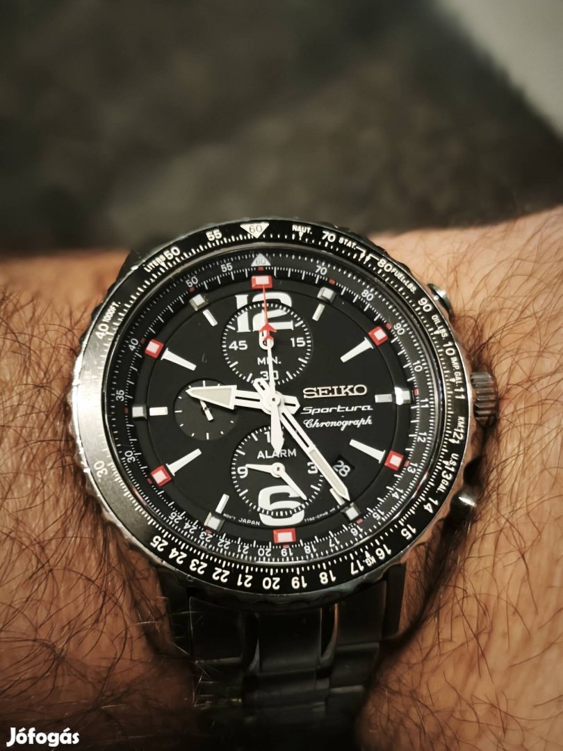 Seiko Sportura ALARM Chronograph Snae95P1 férfi karóra