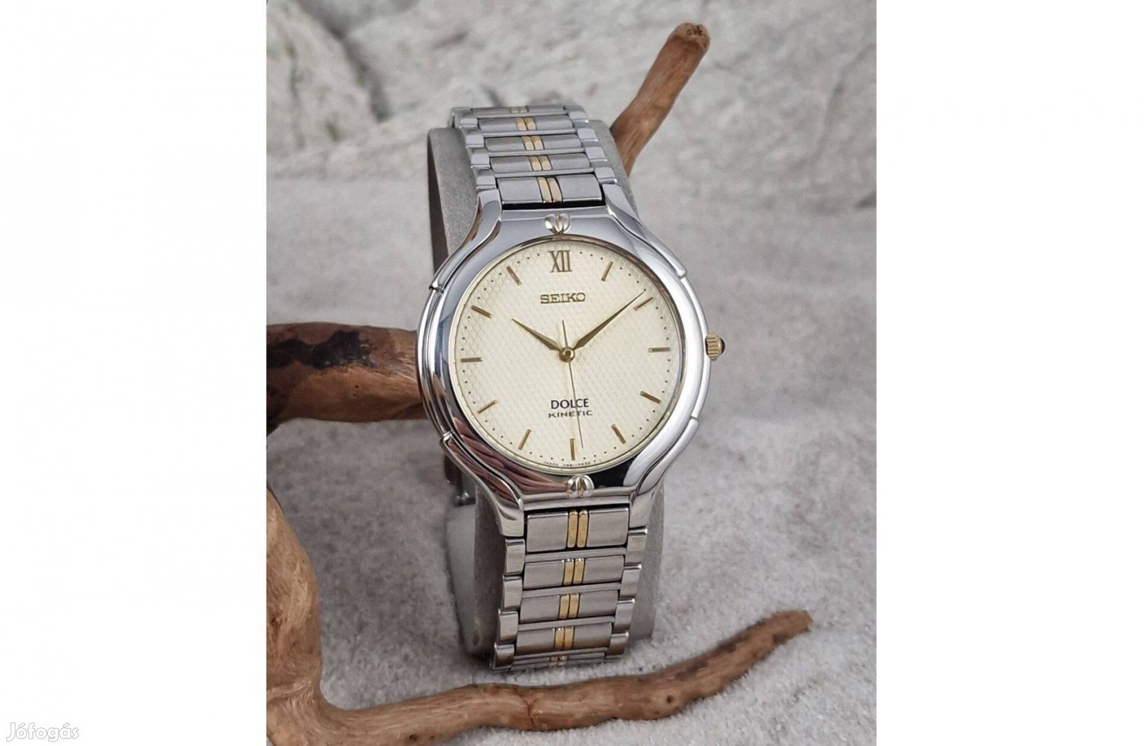 Seiko 'Dolce Kinetic' karóra, zafír, JDM, számla és garancia 1998.09