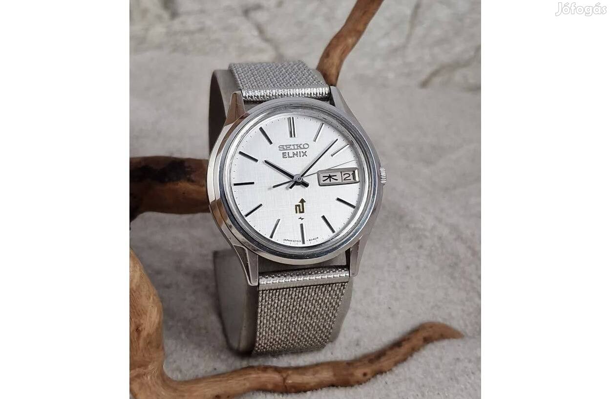 Seiko 'Elnix' elektromechanikus karóra, számla és garancia, 1974.05