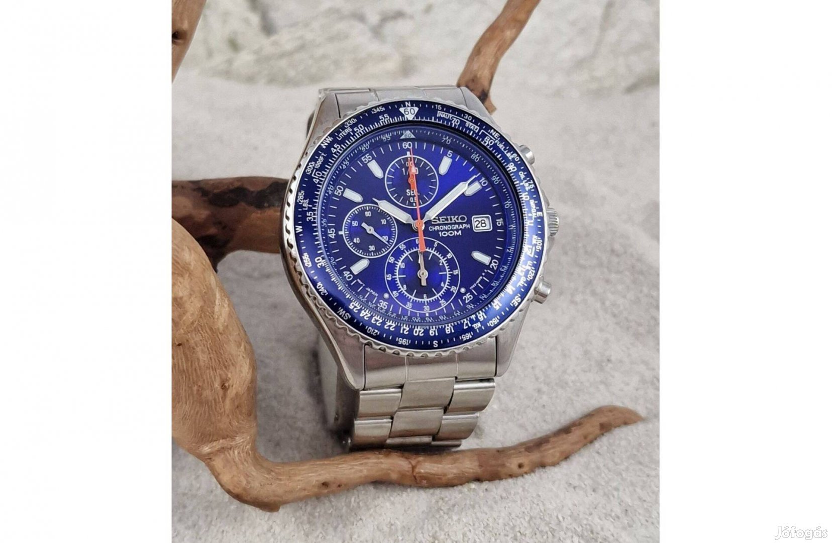Seiko 'Flightmaster' SND253PC férfi karóra, számla és garancia 2006.03