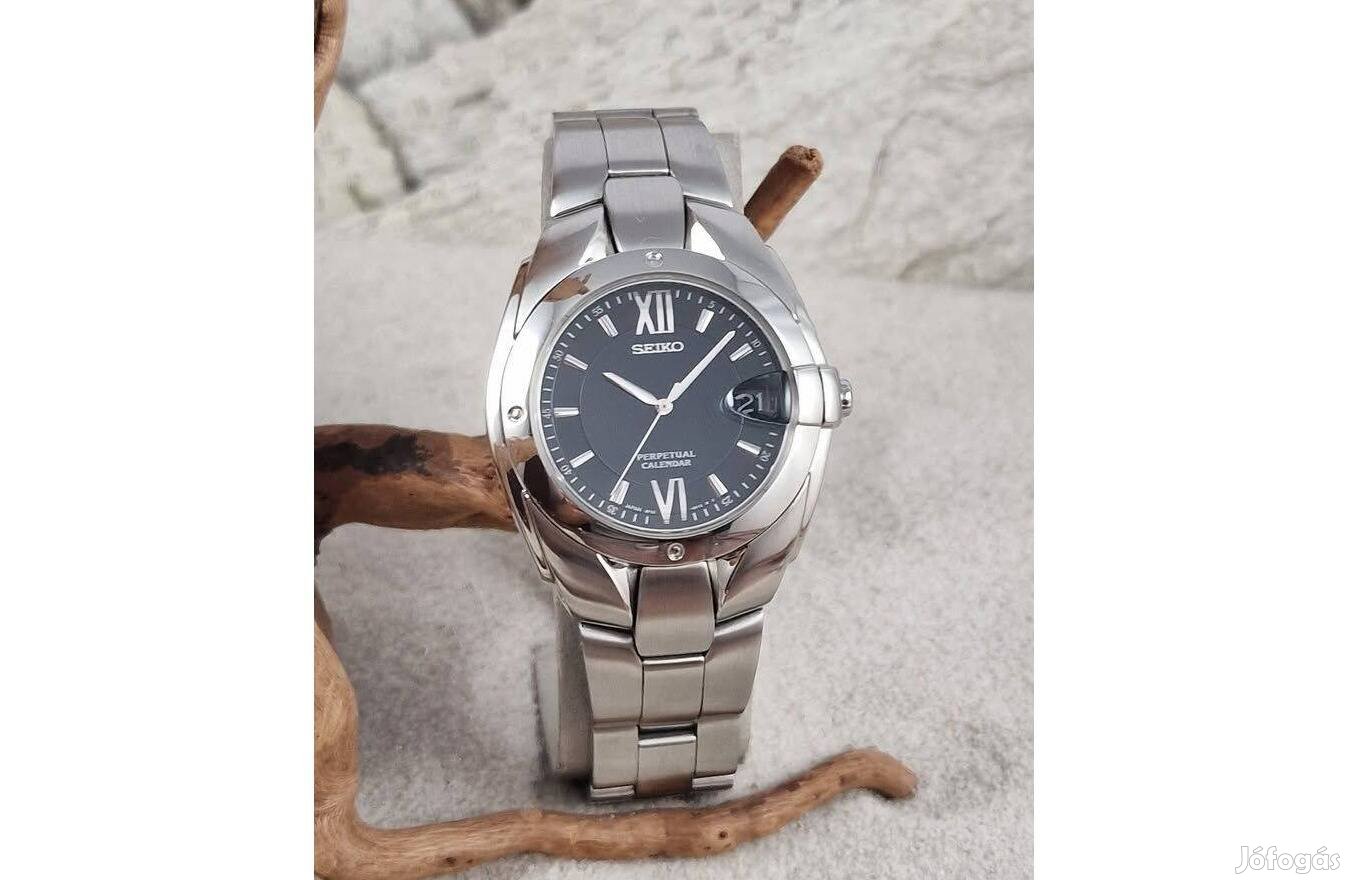 Seiko 'Perpetual', öröknaptár, Made in Japan, számla és gari 1998.08