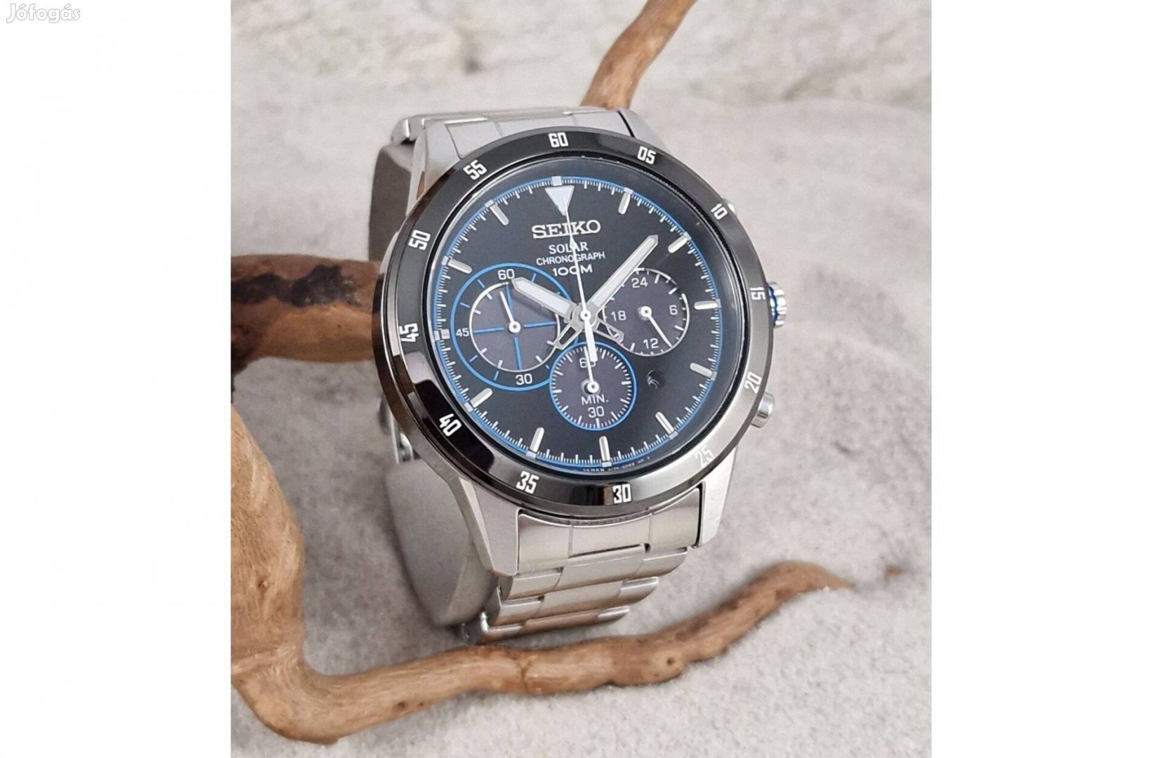 Seiko 'Spirit Solar' férfi karóra, Zafír, számla és garancia 2015.03