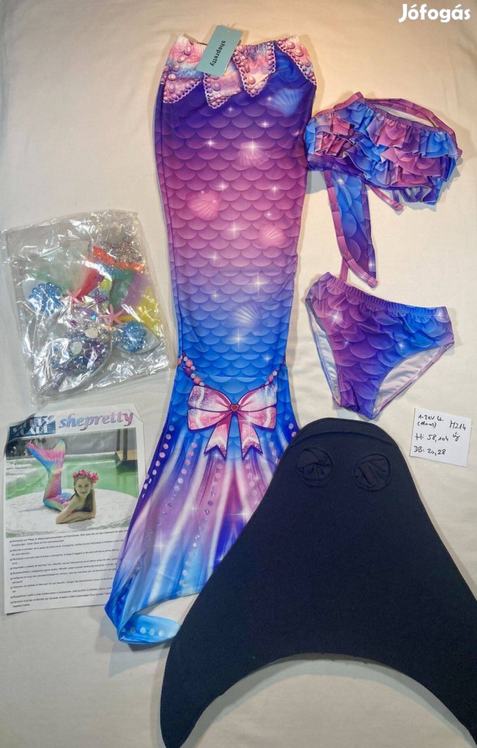 Sellő jelmez, új 1-3 év M214