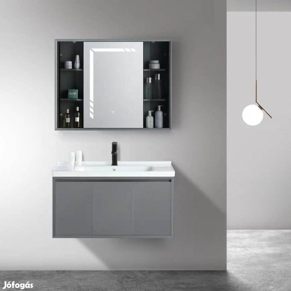 Selora fürdőszobabútor szett mosdókagylóval + LED világítással - 90 c
