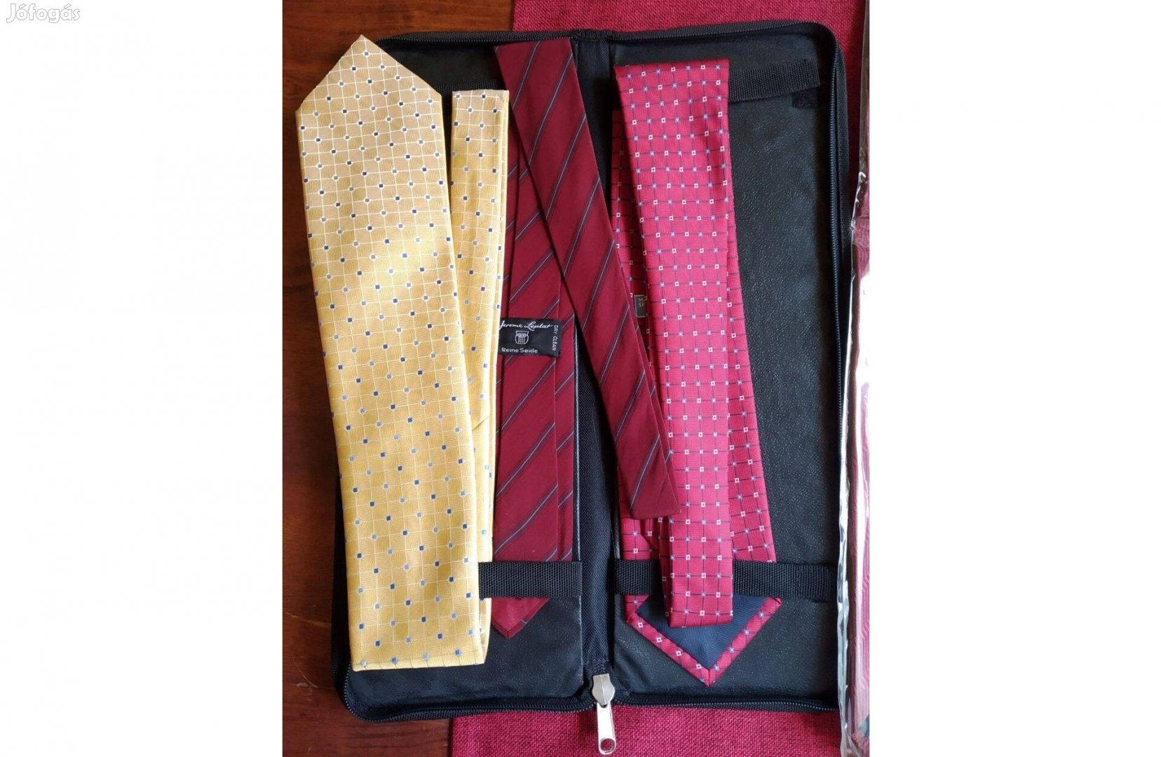 Selyem Nyakkendő Exkluzív Jerome Leplat S,80s Vintage Wedding Neck Tie