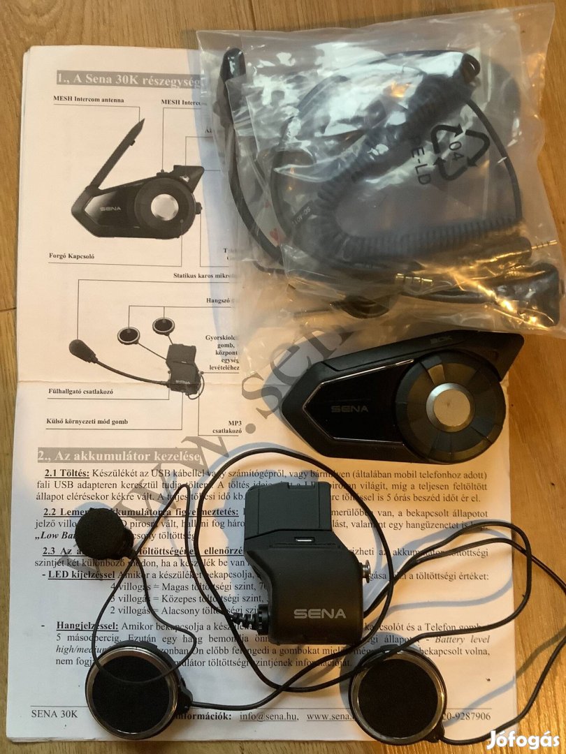 Sena 30k Bluetooth Mash motoros kommunikáció