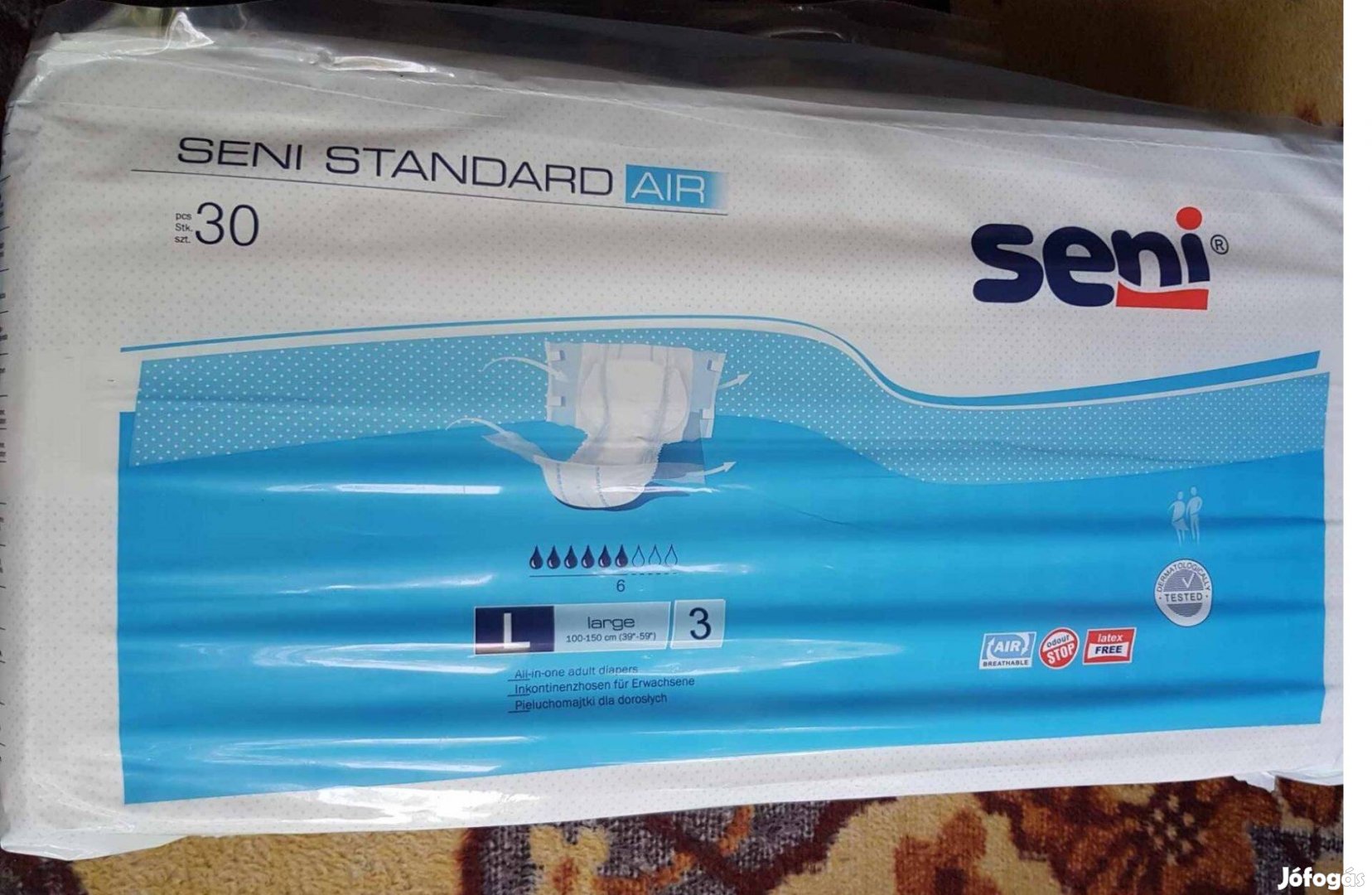 Seni Standard L-es felnőtt pelenka 5 új csomag eladó szállítással!