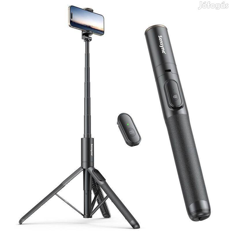 Sensyne Y60 tripod és selfie bot, kioldóval, 34,5-155cm - fekete