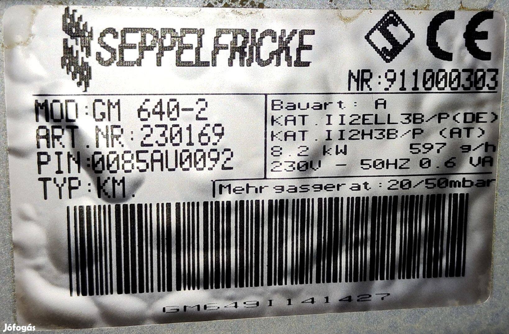 Seppelfricke (német) sütő + főzőlapja eladó