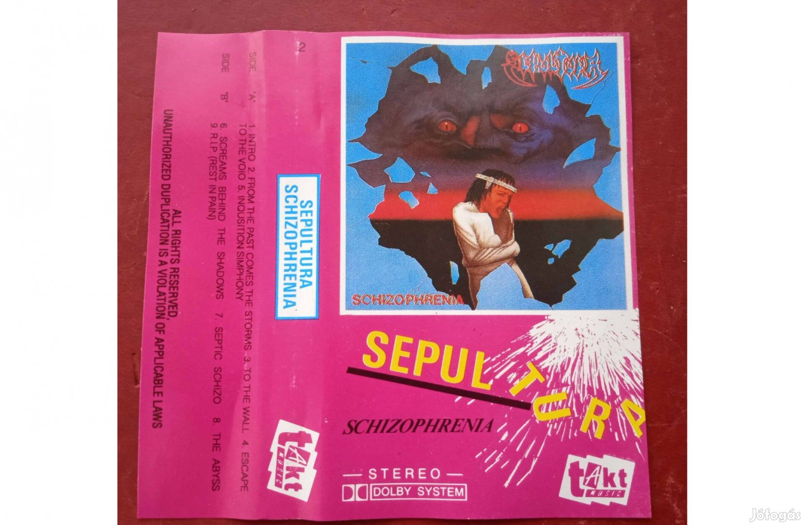 Sepultura - Schizophrenia , gyári műsoros kazetta , króm