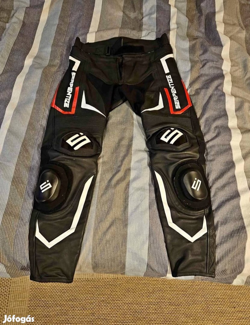 Serpentize bőr motoros nadrág