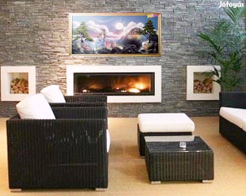 Séta egy csodás japánkert álomvilágában. Domborműves tájkép