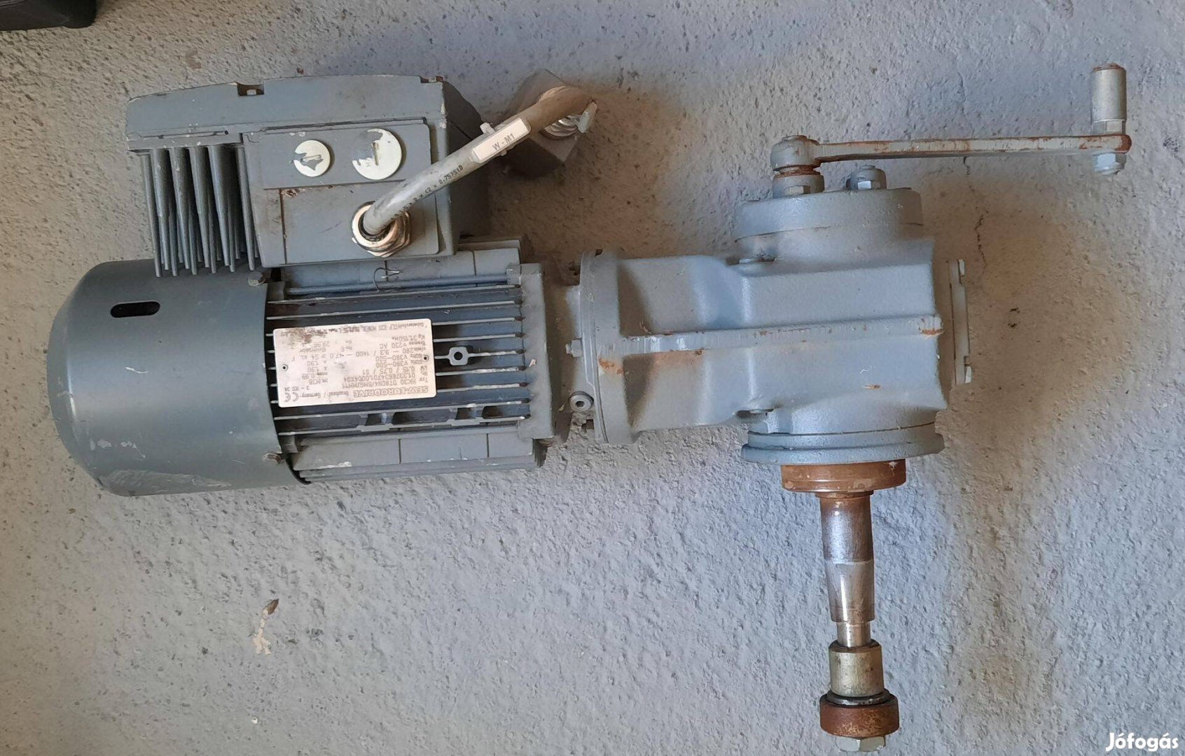 Sew-Eurodrive motor, inverter, szöghajtás