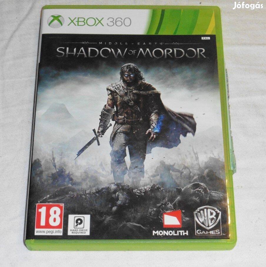 Shadow Of Mordor (A Gyűrűk Ura) Gyári Xbox 360 Játék akár féláron