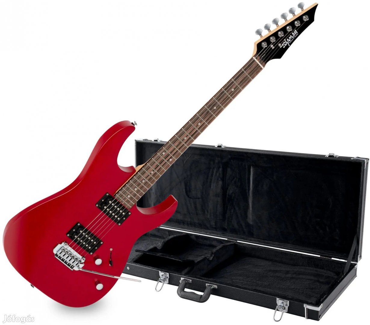 Shaman Element Series HX-100 RD Elektromos Gitár Szatén Piros Szett