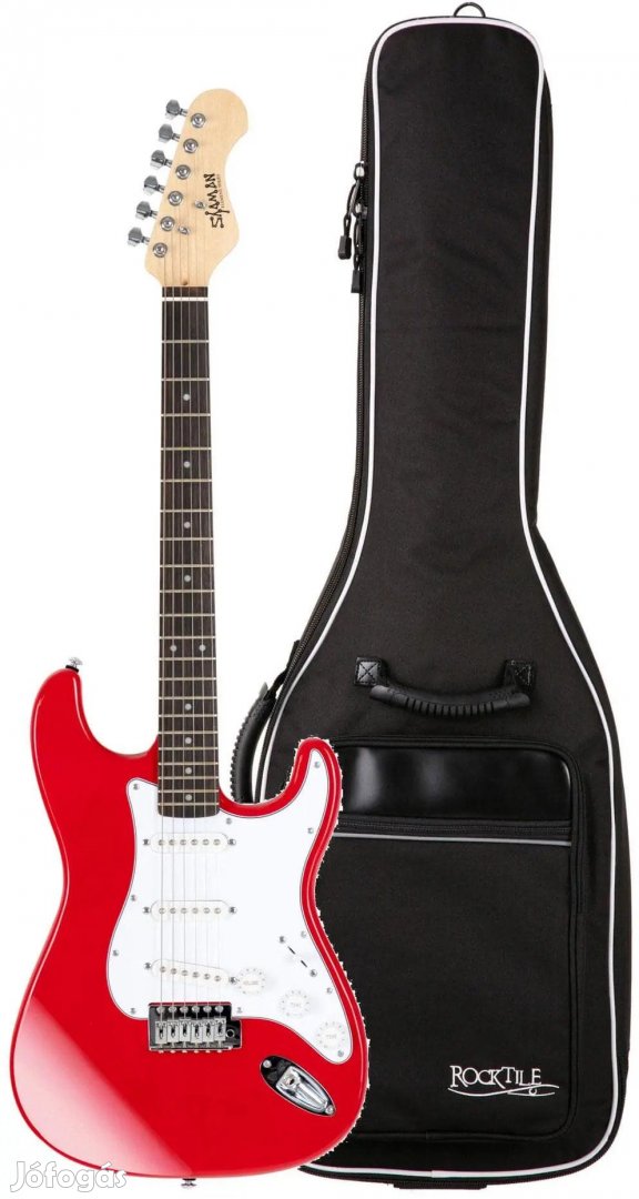 Shaman Element Series STX-100R Elektromos Gitár Piros Gig Bag Készlet