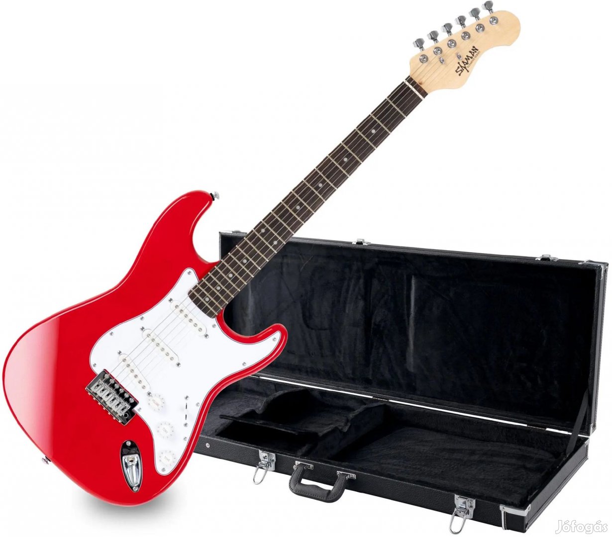 Shaman Element Series STX-100R Elektromos Gitár Piros Készlet