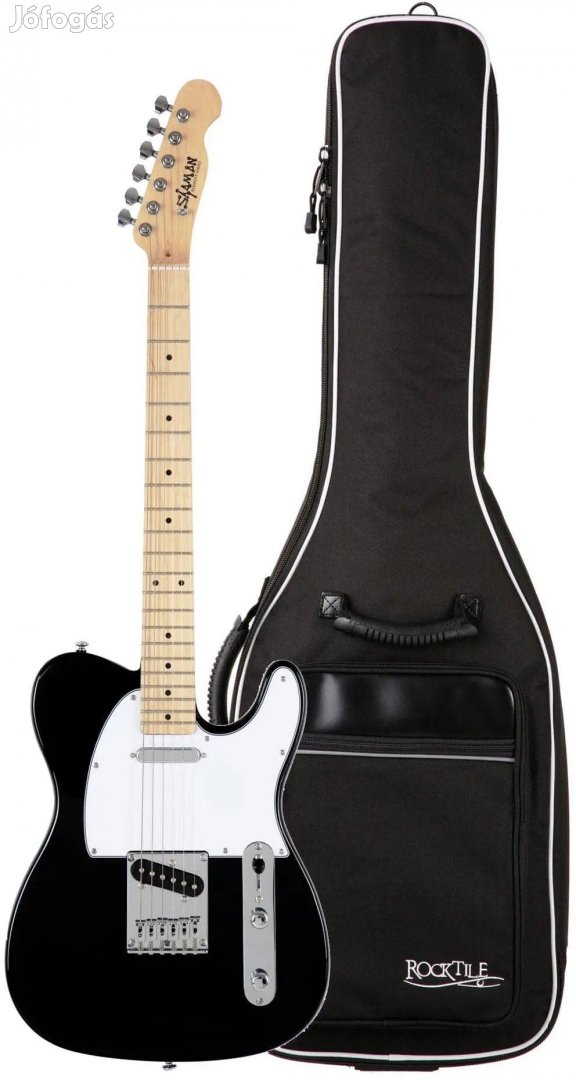 Shaman Element Series TCX-100B Elektromos Gitár Fekete Gig Bag Készlet
