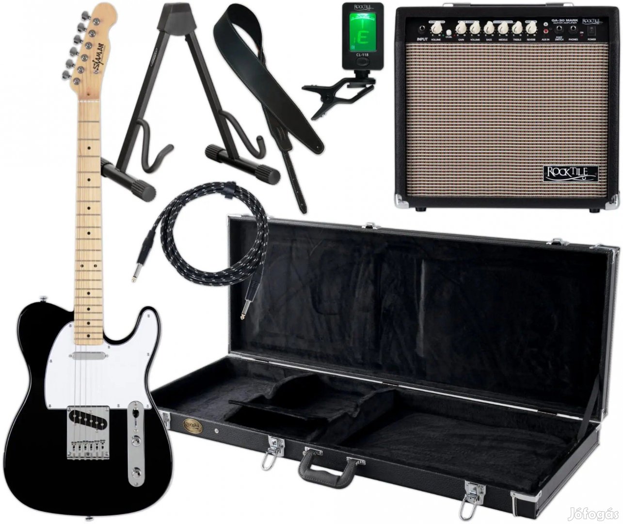Shaman Element Series TCX-100B Elektromos Gitár Fekete Komplett
