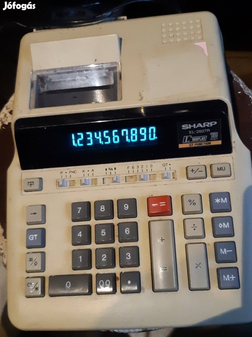 Sharp EL-2607R irodai számológép működő