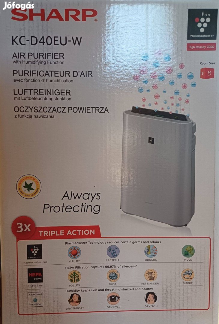 Sharp KC-D40EU-W légtisztító