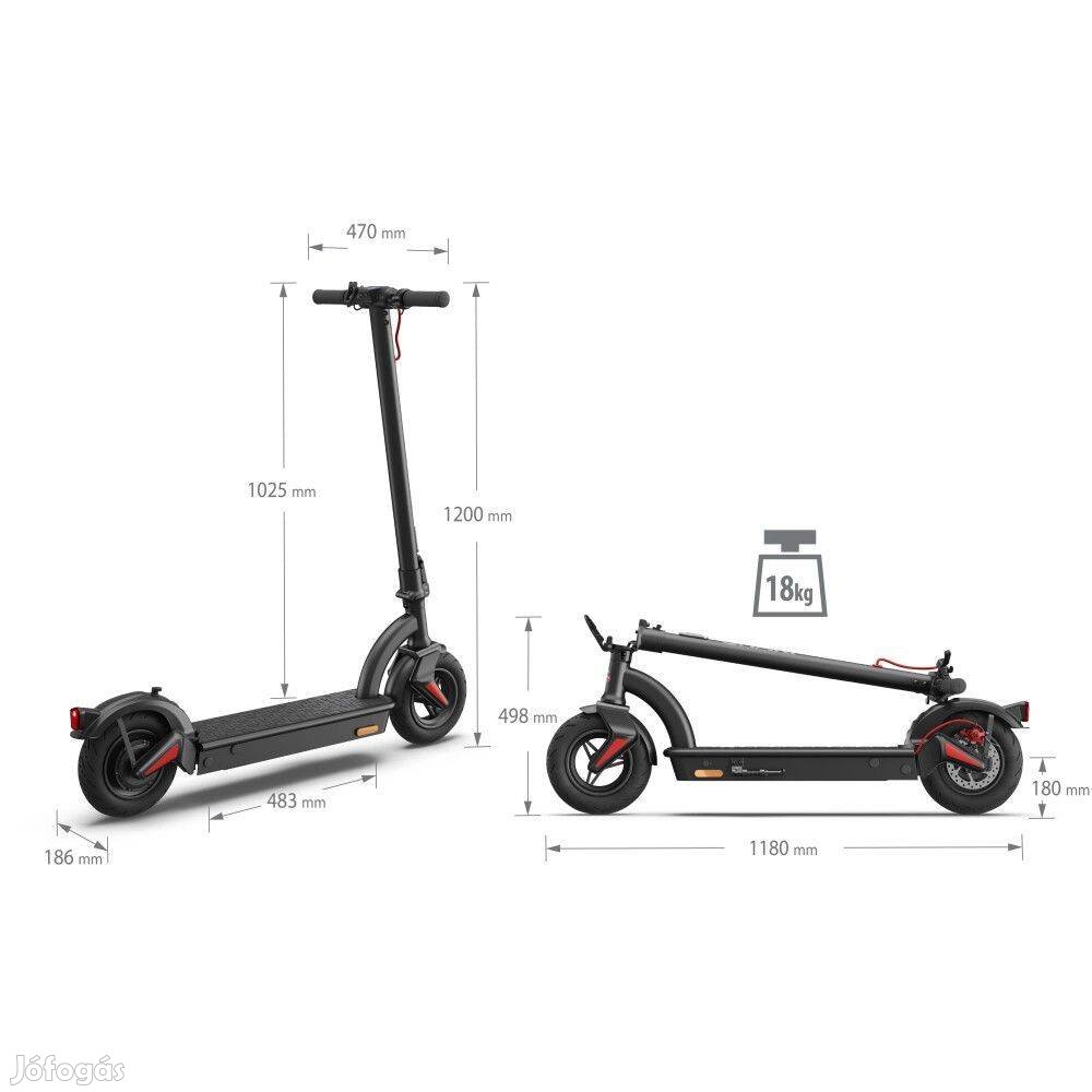Sharp KS2AEU-B Elektromos Roller 40KM Hatótáv Fekete