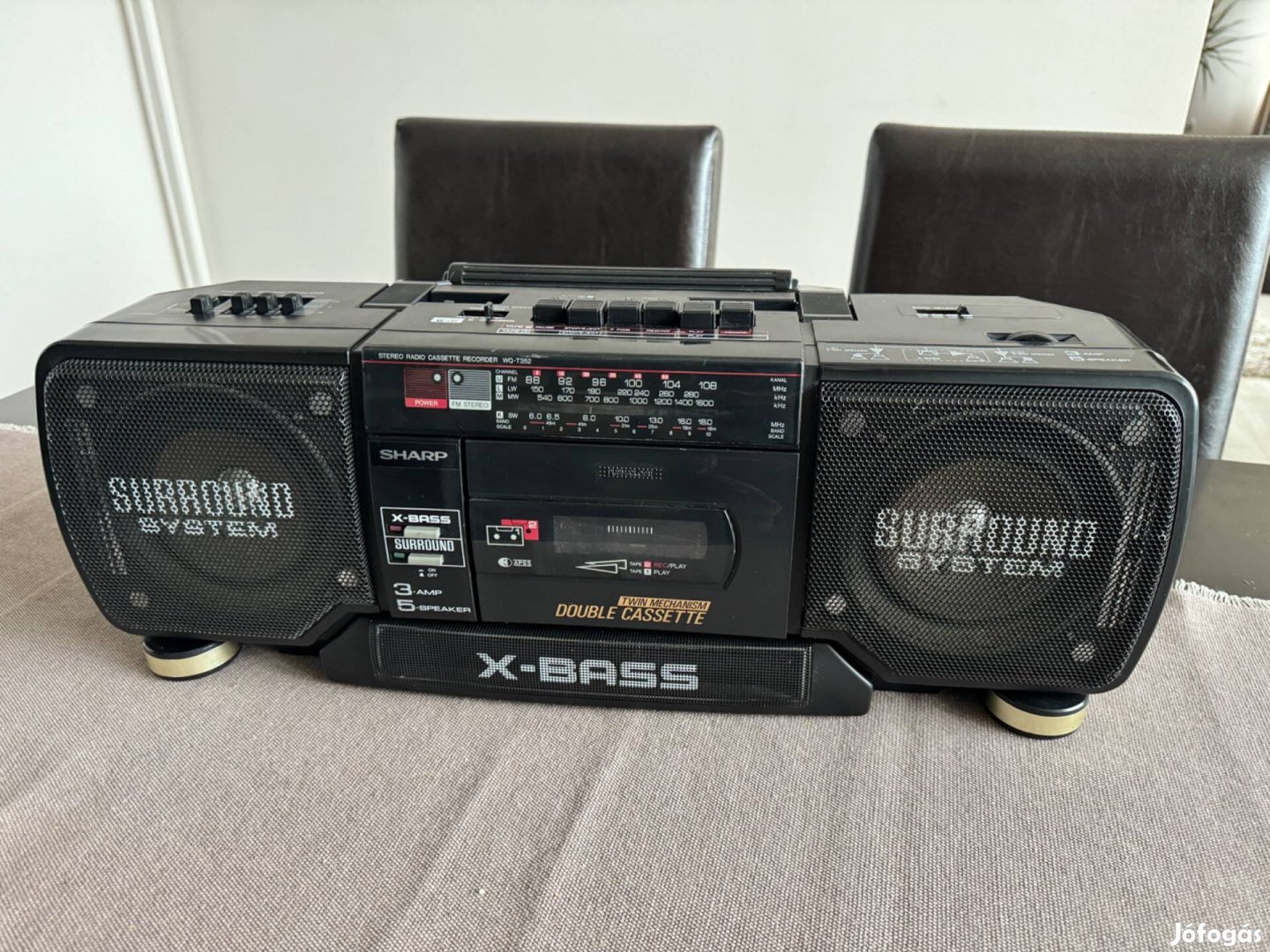 Sharp WQ-T352 rádiós magnó, rádió, Boombox, kazettás magnó