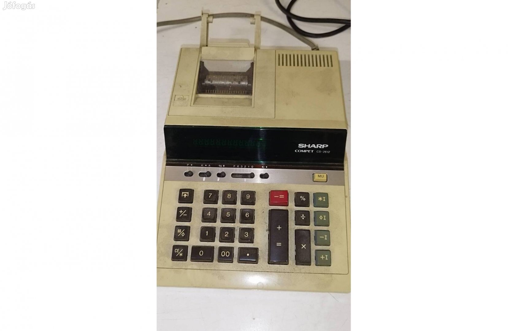 Sharp compet cs-2612 tip. számológép, VFD kijelzős