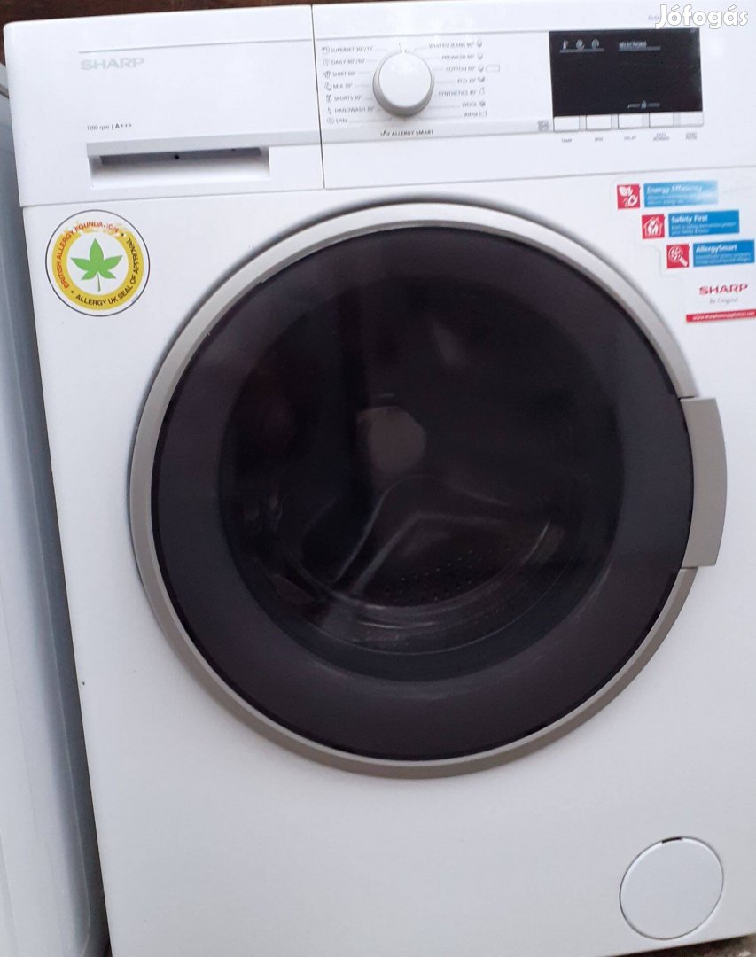 Sharp elöltöltős keskeny mosógép eladó
