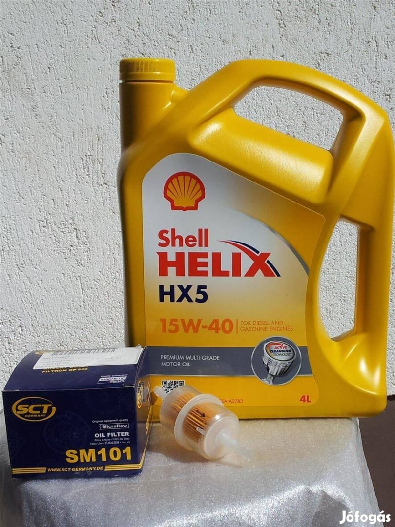 Shell Helix HX5 15W-40 4L motorolaj + Új, Samara alkatrészek