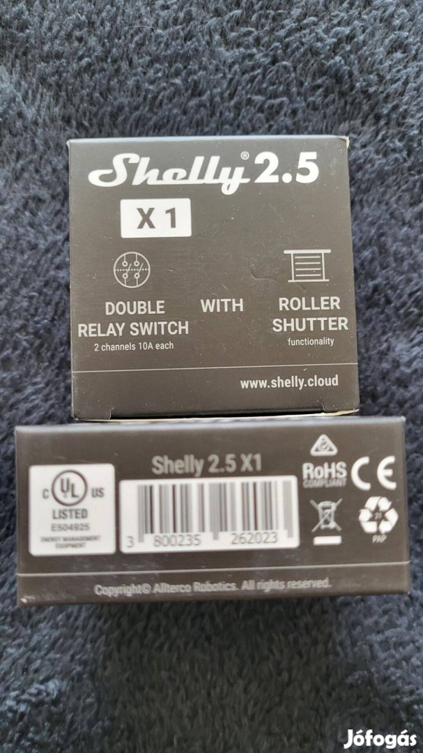Shelly 2,5 Double relay switch roller shutter 2 db