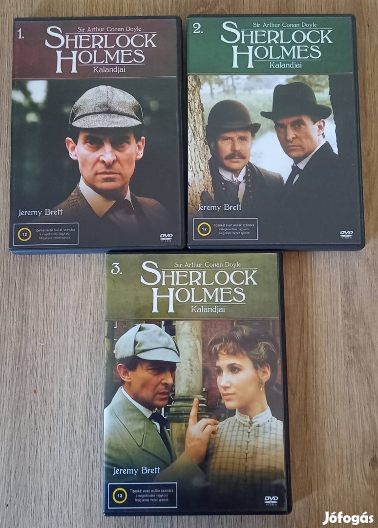 Sherlock Holmes 1-2-3 - krimi dvd- Jeremy Brett 