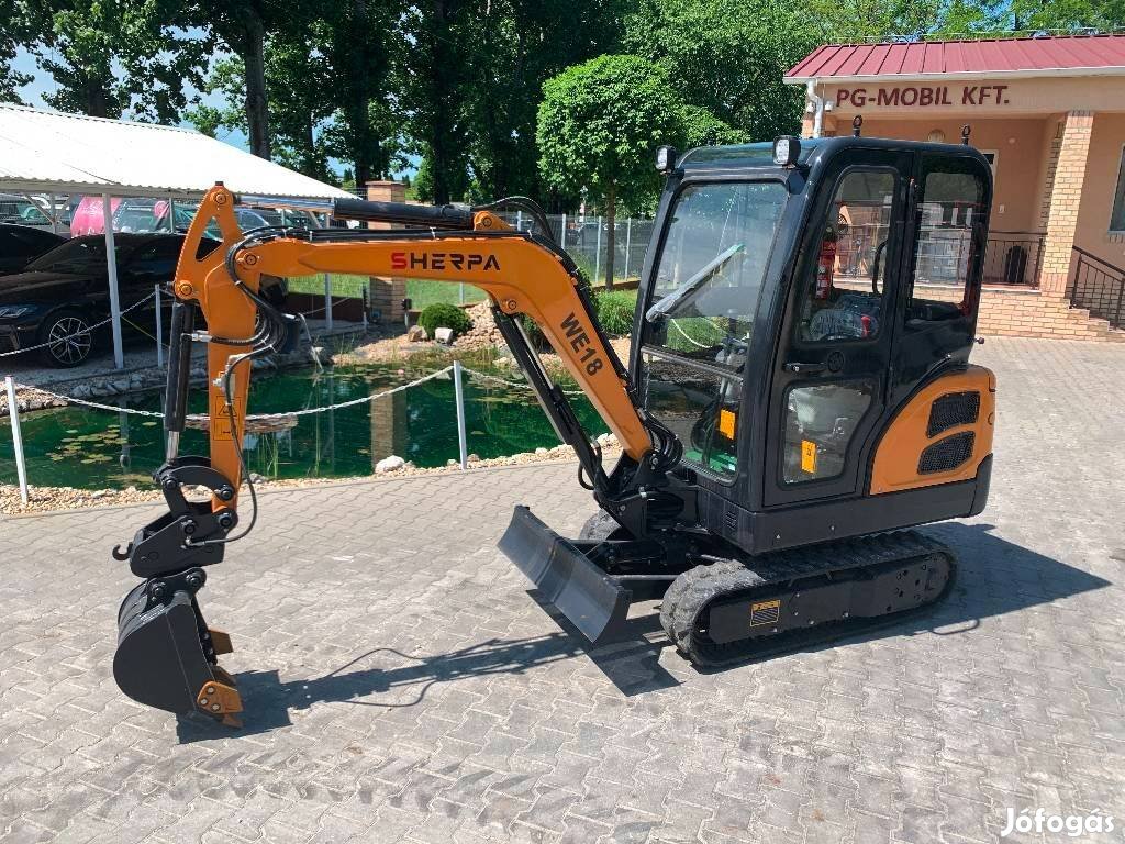 Sherpa WE18 Kubota E5 motor forgó kotró Új!