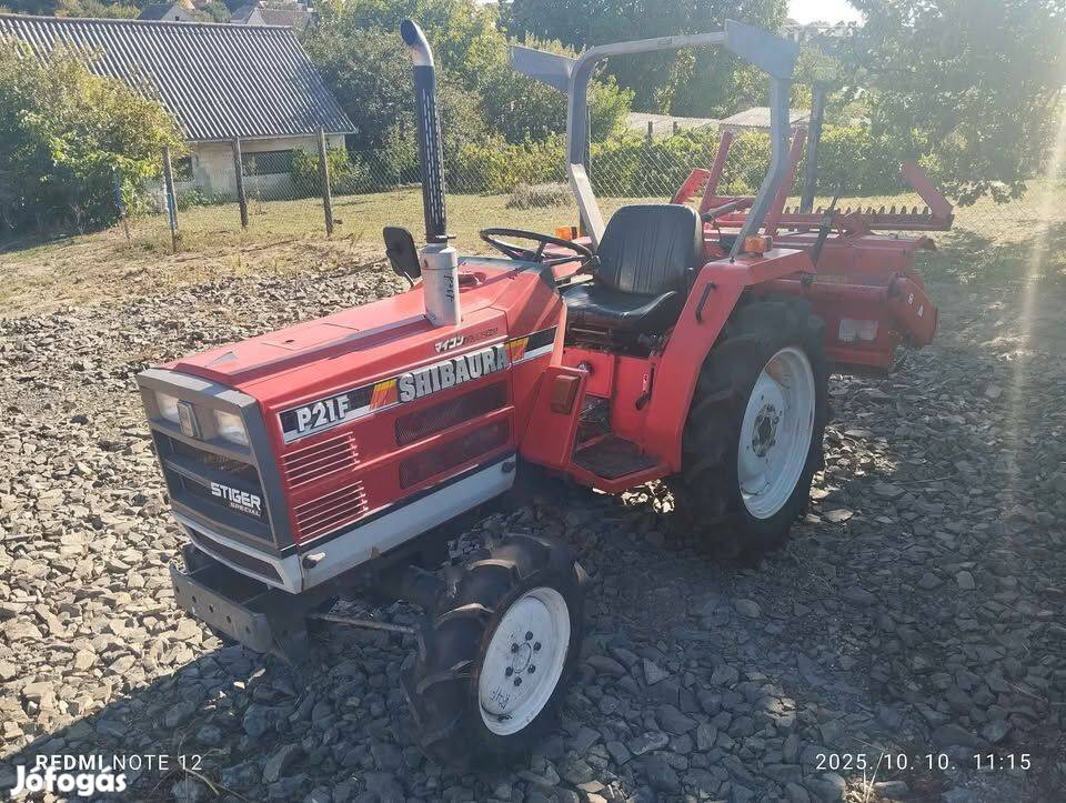 Shibaura P 21 F 4x4 hajtású traktor talajmaroval eladó