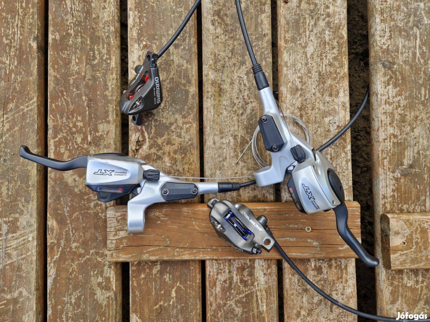 Shimano Deore XT/Saint tárcsafék szett Dual Control fékváltókarokkal