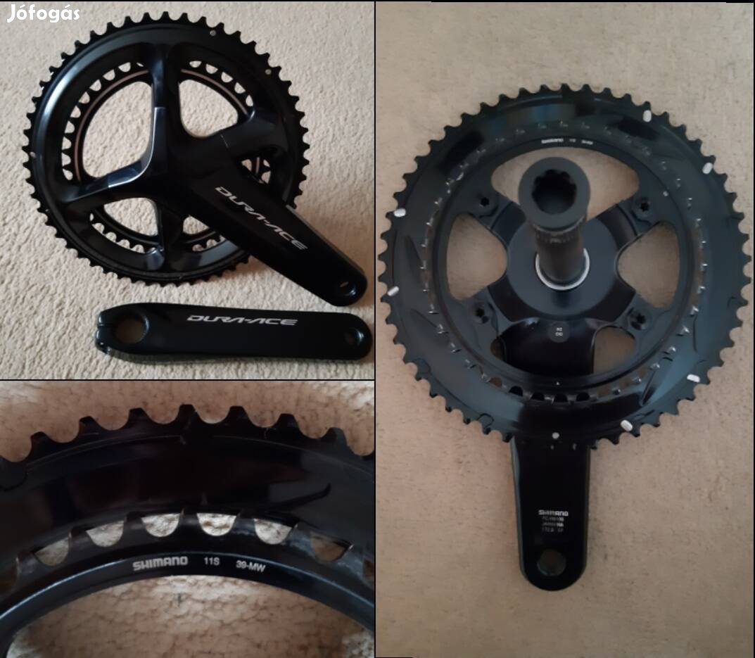 Shimano Dura-Ace FC-R9100 hajtómű. Használt, újszerű.