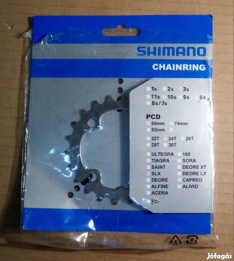 Shimano Fogaskerék 64mm SLX (FC-M660-10 24T AE) új