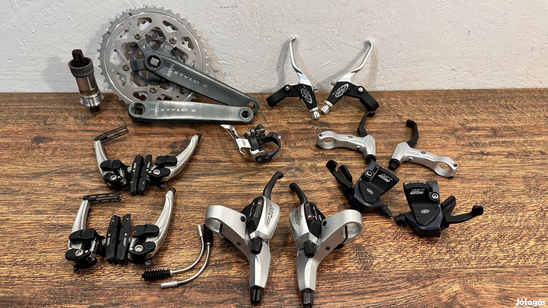 Shimano fék test, első váltó, váltókar pár illetve fékkar pár 