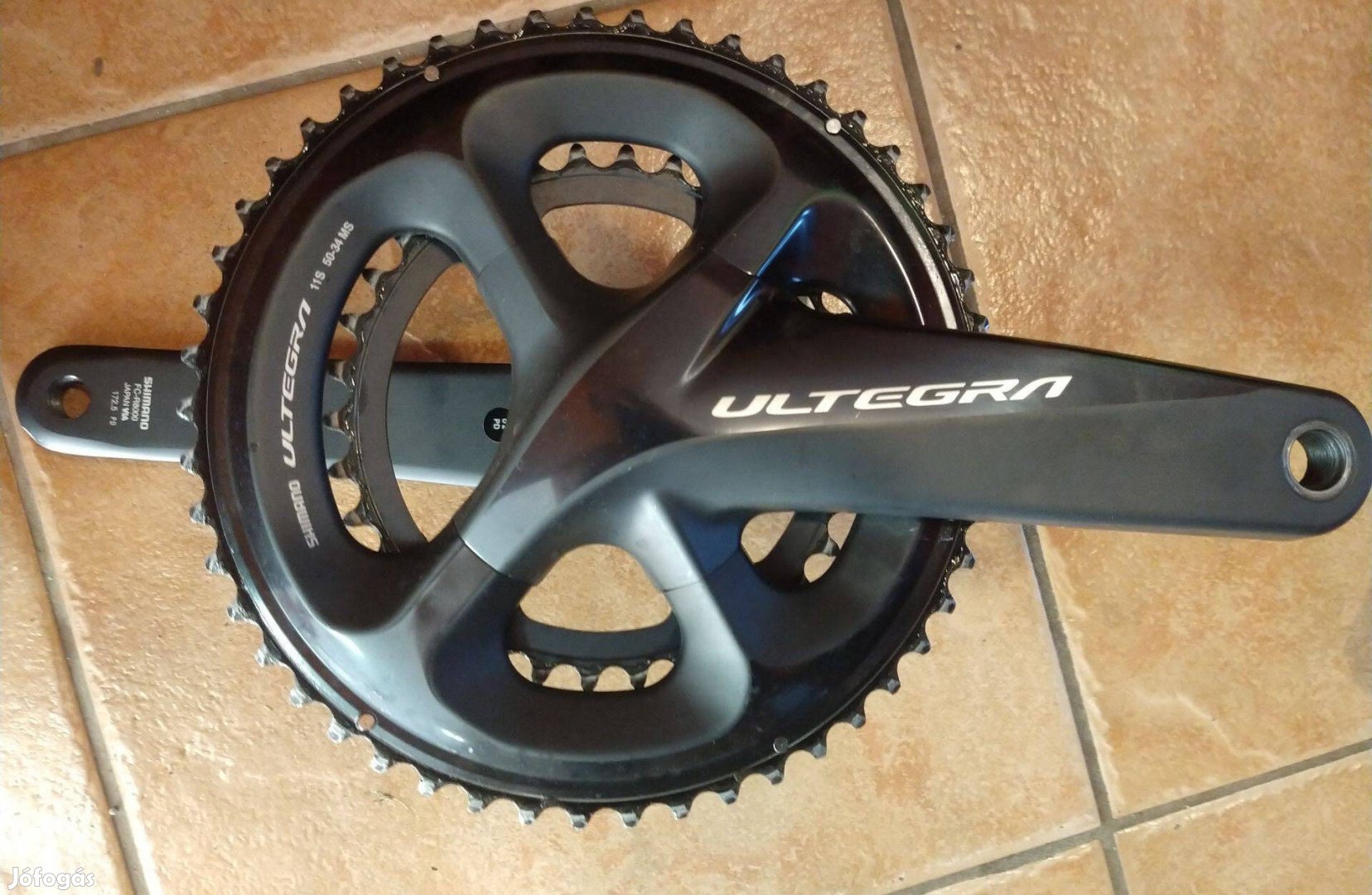 Shimano ultegra RC 8000 hajtómű kerékszett 50/34 172,5 cm