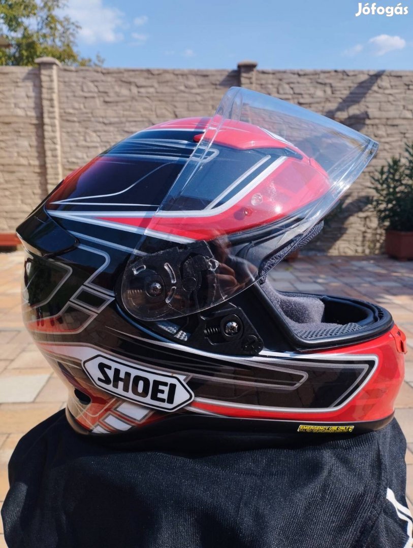 Shoei Nxr Valkyrie fényes piros/fekete XS-S újserű sisak