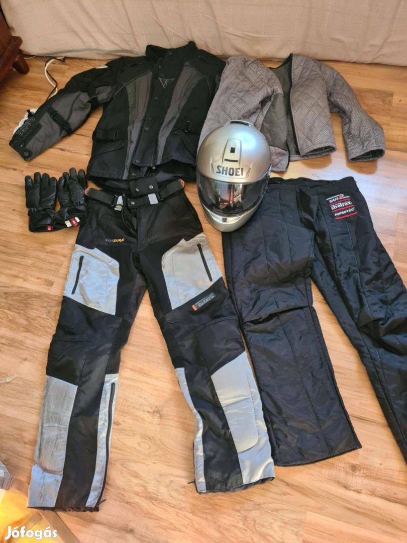Shoei bukósisakkal komplett motoros szett S méretben szinte új!