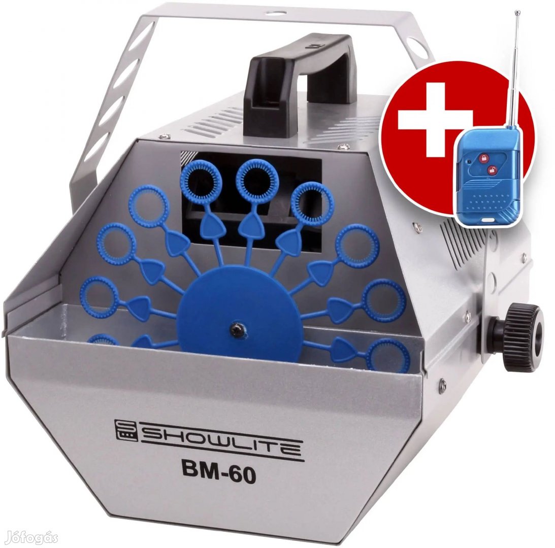 Showlite BM-60 buborékfújó gép távirányítóval