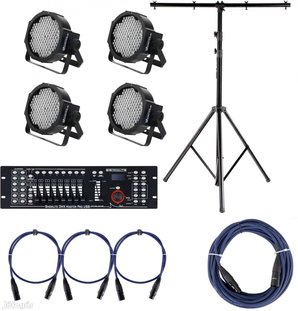 Showlite FLP-144 Reflektor 4 darabos KÉSZLET (DMX Master Pro USB,