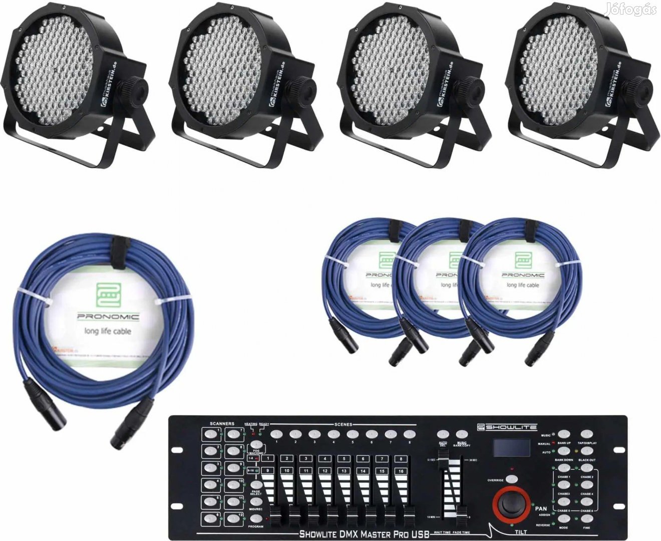 Showlite FLP-144 Reflektor 4 darabos KÉSZLET + Showlite Master Pro
