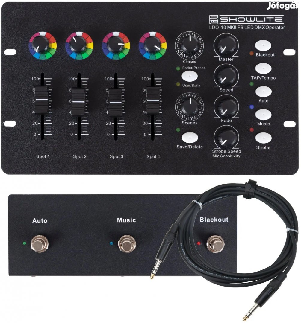 Showlite LDO-10 MKII FS LED DMX Kezelő + Lábkapcsoló Szett