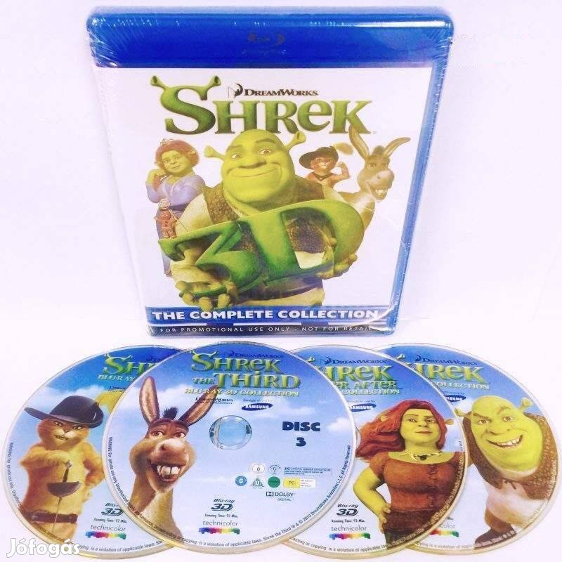 Shrek 3D Blu-ray, Complete Collection komplett animációs filmsorozat,