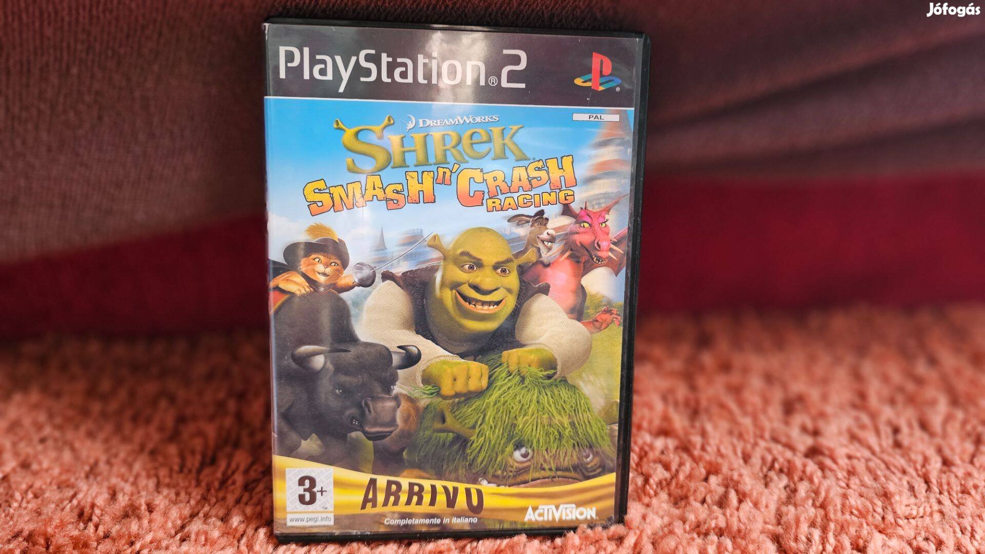 Shrek Smash N' Crash Racing (PS2, Playstation 2) Játék