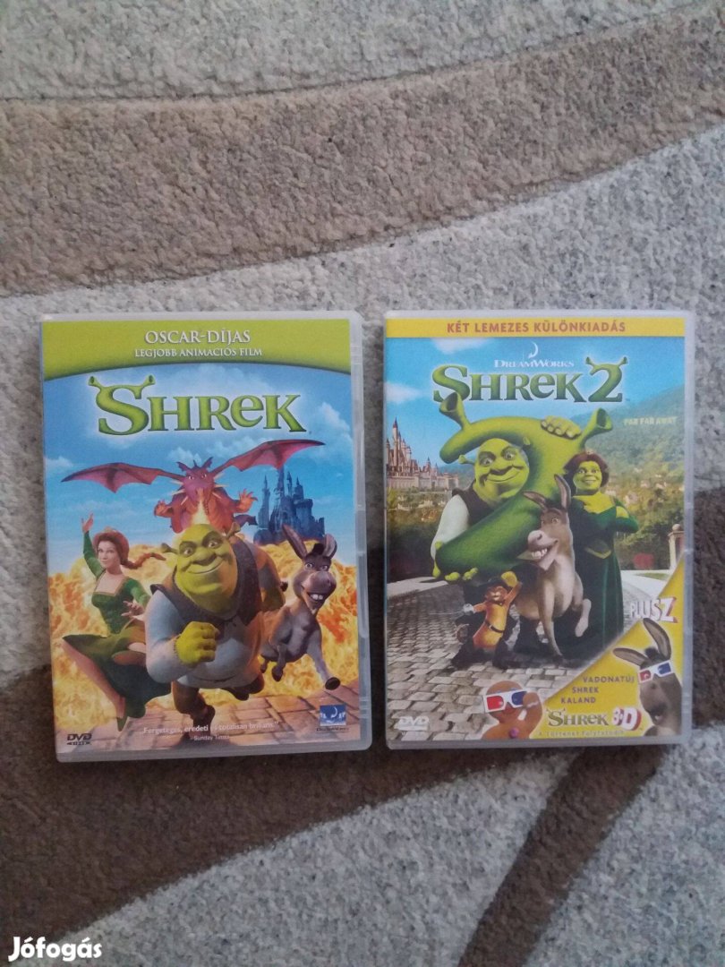 Shrek + Shrek 2 és Shrek 3D (3 DVD)